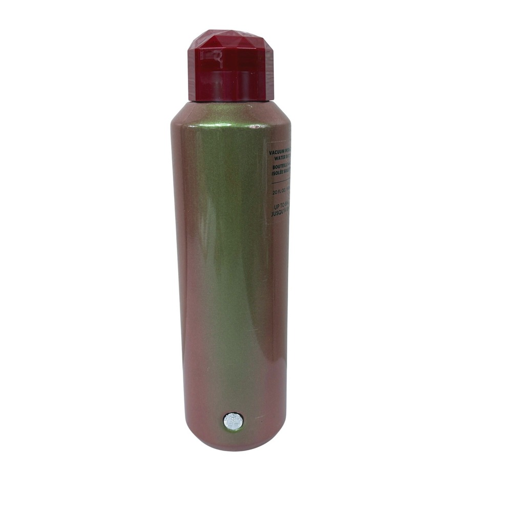Starbucks 20oz Iridescent Gem Green Red Vacuum‎ Insulated Water Bottle 011137582